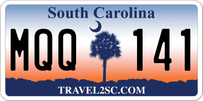 SC license plate MQQ141