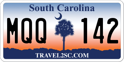 SC license plate MQQ142