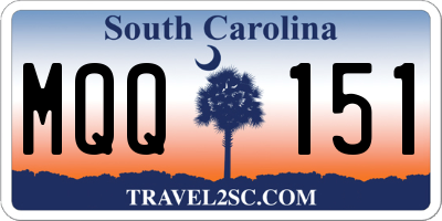 SC license plate MQQ151