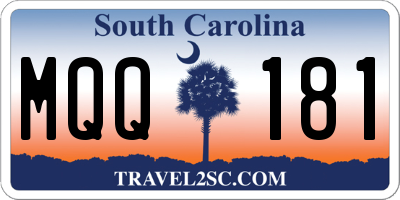 SC license plate MQQ181