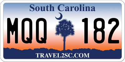 SC license plate MQQ182