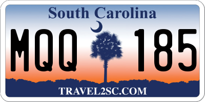 SC license plate MQQ185