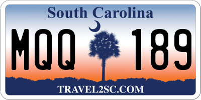 SC license plate MQQ189
