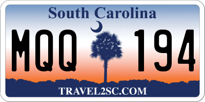 SC license plate MQQ194