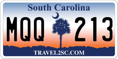 SC license plate MQQ213