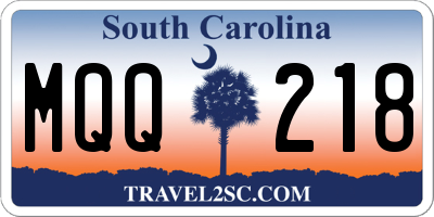 SC license plate MQQ218