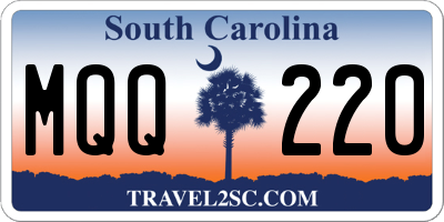 SC license plate MQQ220