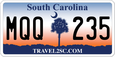SC license plate MQQ235