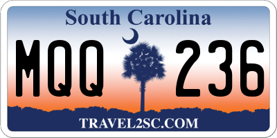 SC license plate MQQ236