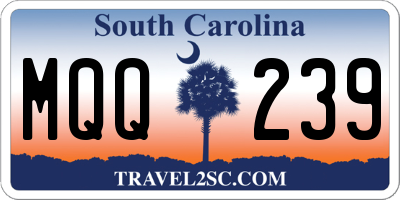 SC license plate MQQ239