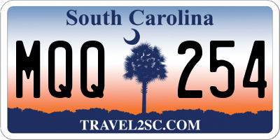 SC license plate MQQ254