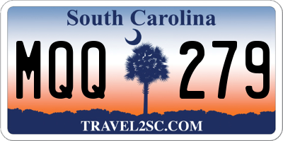 SC license plate MQQ279