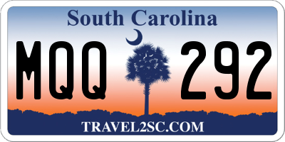 SC license plate MQQ292