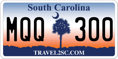 SC license plate MQQ300