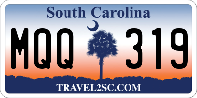 SC license plate MQQ319