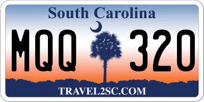 SC license plate MQQ320