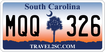 SC license plate MQQ326