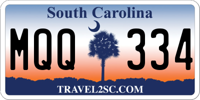 SC license plate MQQ334