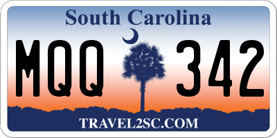 SC license plate MQQ342