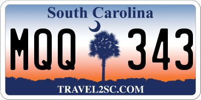 SC license plate MQQ343