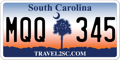 SC license plate MQQ345