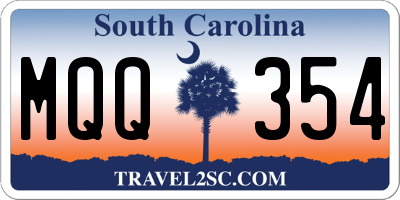 SC license plate MQQ354