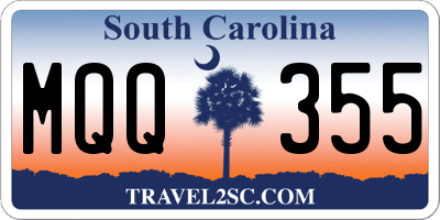 SC license plate MQQ355