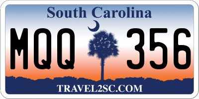 SC license plate MQQ356