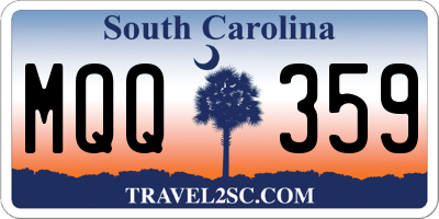 SC license plate MQQ359