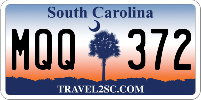 SC license plate MQQ372