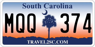 SC license plate MQQ374