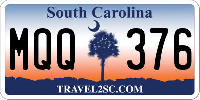 SC license plate MQQ376