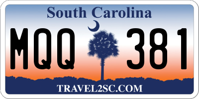 SC license plate MQQ381