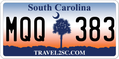 SC license plate MQQ383