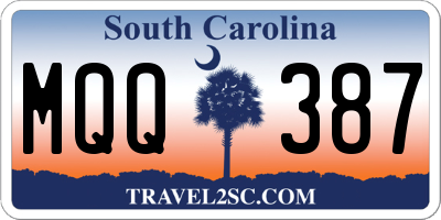 SC license plate MQQ387