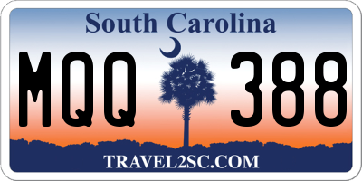 SC license plate MQQ388
