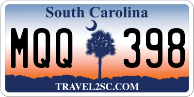 SC license plate MQQ398