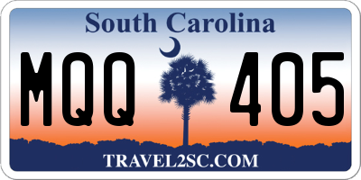 SC license plate MQQ405