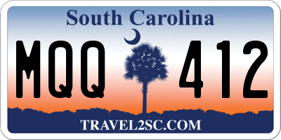 SC license plate MQQ412