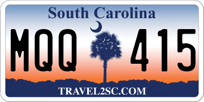 SC license plate MQQ415