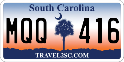 SC license plate MQQ416
