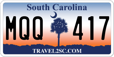 SC license plate MQQ417