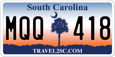 SC license plate MQQ418