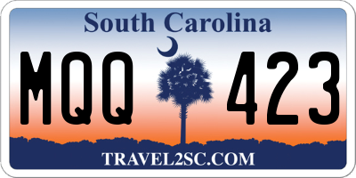 SC license plate MQQ423
