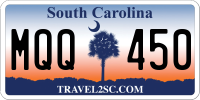 SC license plate MQQ450