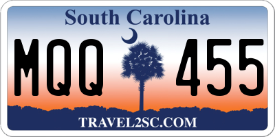SC license plate MQQ455