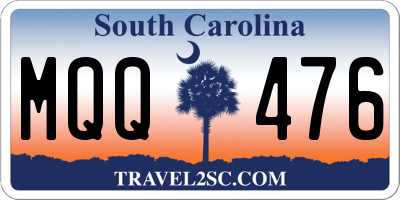 SC license plate MQQ476