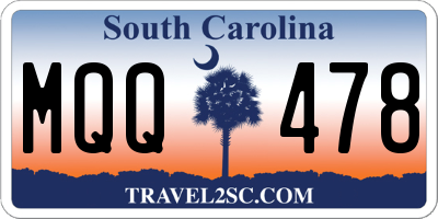 SC license plate MQQ478