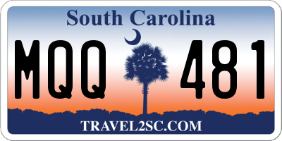SC license plate MQQ481
