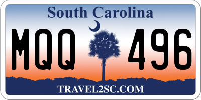 SC license plate MQQ496